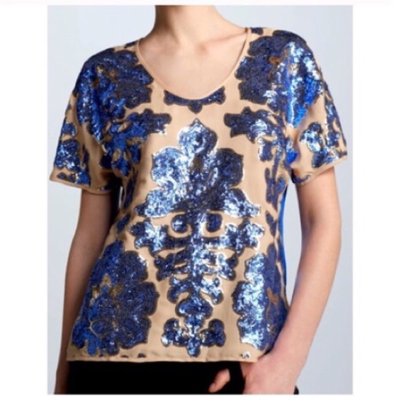 Tracey Reese for Target sequin blouse top Gold - Picture 1 of 4