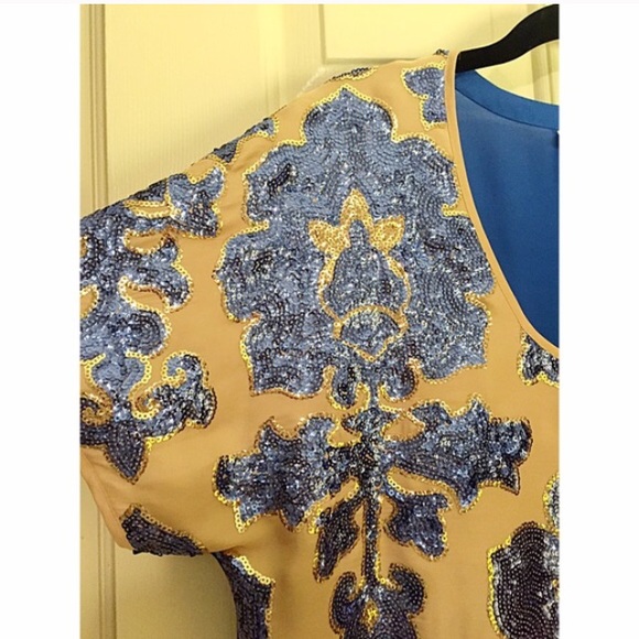 Tracey Reese for Target sequin blouse top Gold - Picture 4 of 4