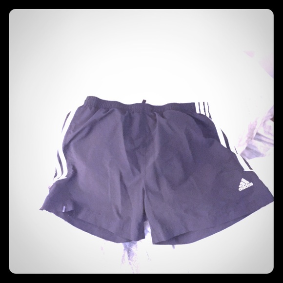 Adidas running shorts.