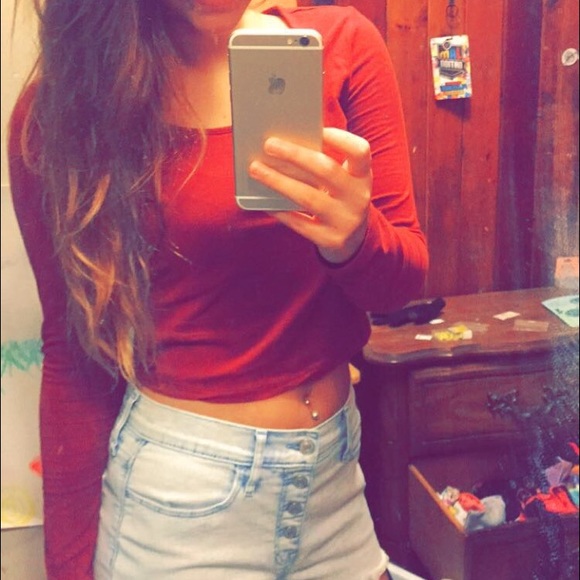 Deep red shirt