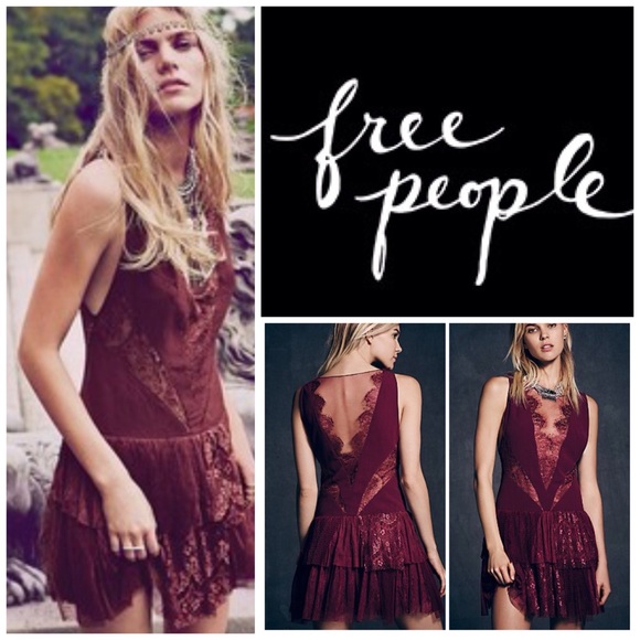 Free People Dresses & Skirts - Free People Rich Berry Mini Dress. NWT.