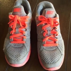 Pink and grey Nike's