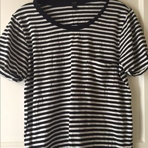 Jcrew striped swing pocket tshirt