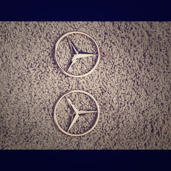 Mercedes emblem earrings