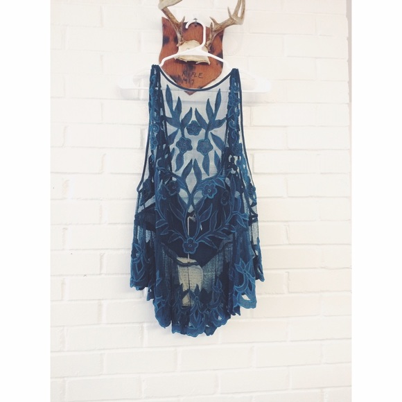 Free People Bulan Cutwork Mesh Tank