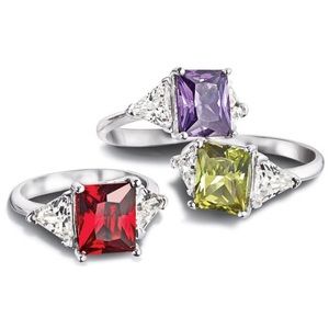 Dramatic Hue CZ Ring