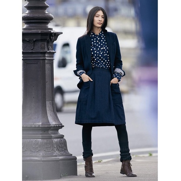 UNIQLO Dresses & Skirts - [IDLF x Uniqlo]denim flare skirt
