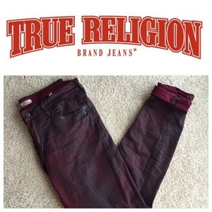 True Religion Oxblood Halle Jeans