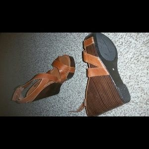 Ralph Lauren leather wedges