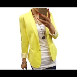 Classy Bright Yellow Blazer