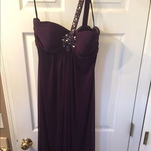 Plum purple formal gown