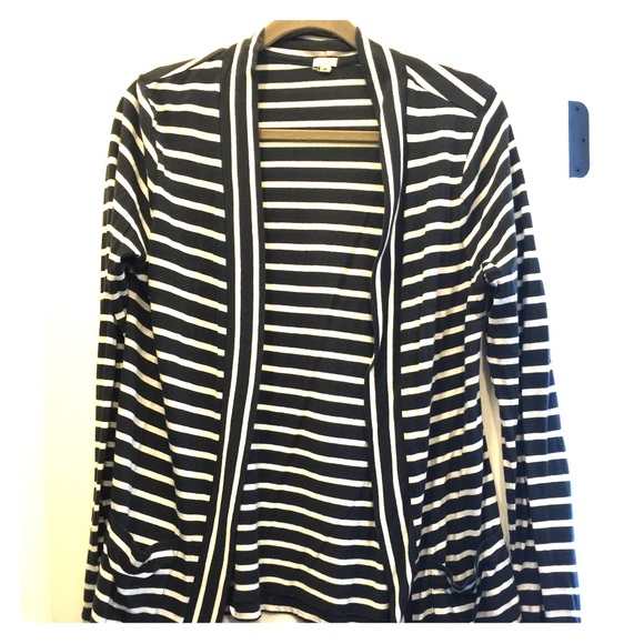Jcrew striped knit cardigan