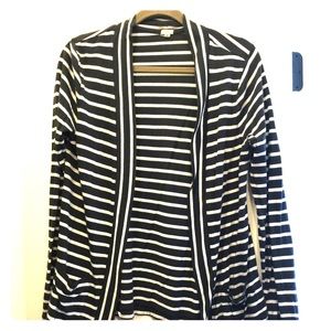 Jcrew striped knit cardigan