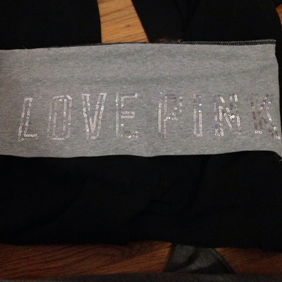VS pink yoga pants.