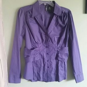 Purple button blouse