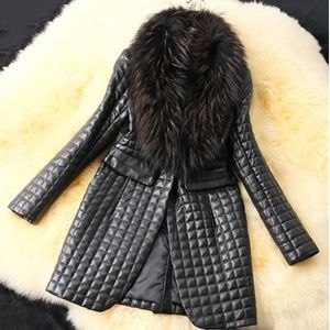 Faux Leather Coat