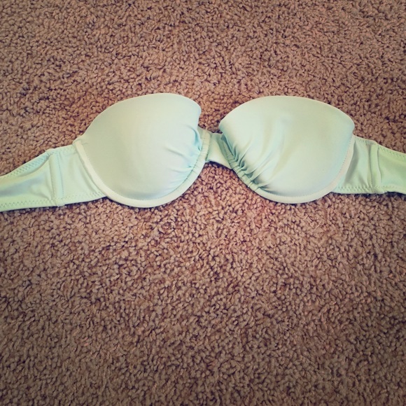 Mint green bandeau swim suit top - Picture 1 of 3