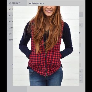 Plaid vest - NWT