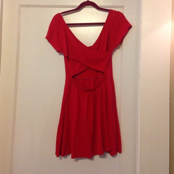 SOLD!!! little red dress! cut out back! size s/m - Picture 1 of 3