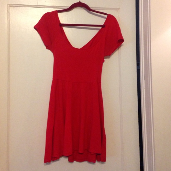 SOLD!!! little red dress! cut out back! size s/m - Picture 2 of 3