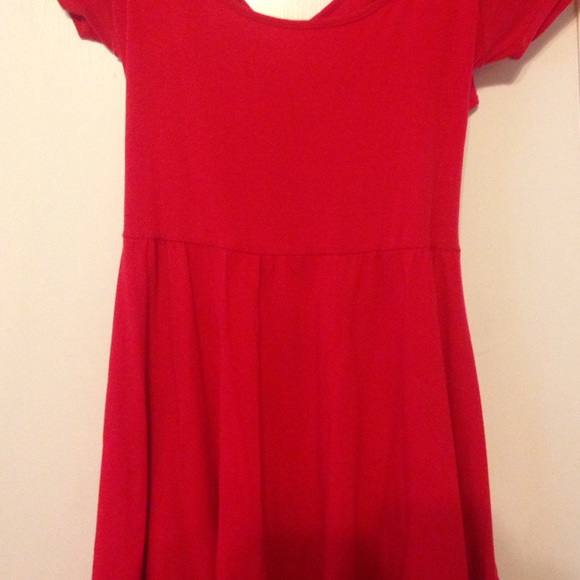 SOLD!!! little red dress! cut out back! size s/m - Picture 3 of 3