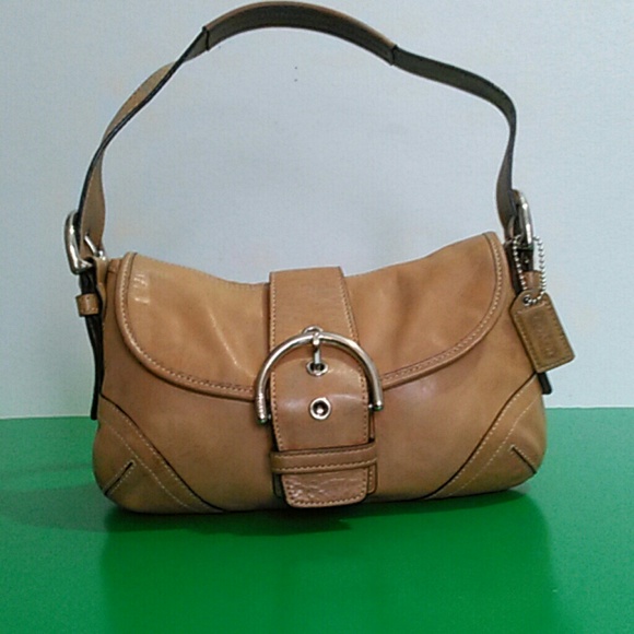 COACH~Soho Tan Leather Small Hobo HandBag 9247