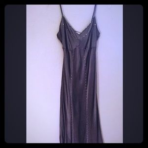 Beautiful silky grey dress with stud details