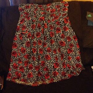 Strapless leopard print dress from Torrid