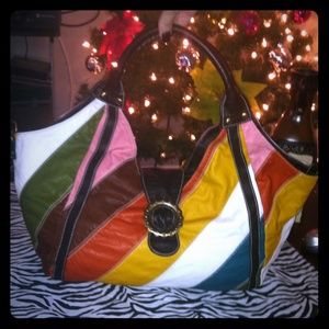 Multi color hobo bag