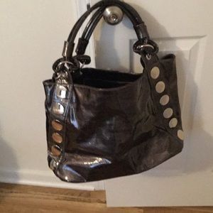 Large grey metallic purse