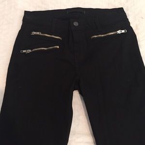 J Brand Zoey black triple zipper moto jean size 29
