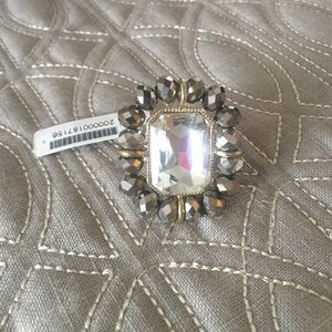 Large Crystal Adjustable Ring!