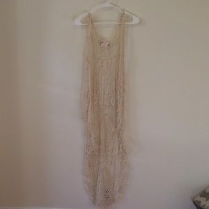Free People Lace Sleveless Kimono