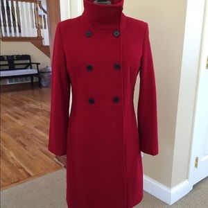 Old Navy Red double breasted wool coat
