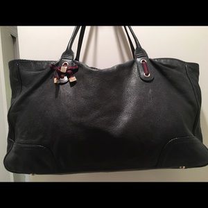 all leather black Gucci handbag