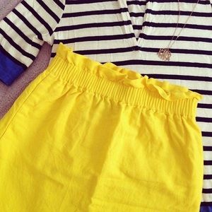 J.Crew Linen Yellow skirt