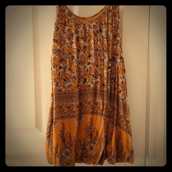 Urban outfitters yellow floral dress small