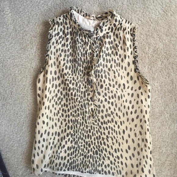 J Crew leopard print blouse.