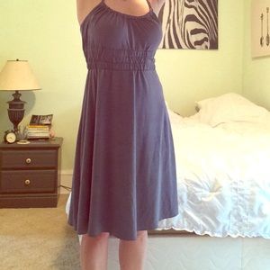 Metallic polyester knee length dress