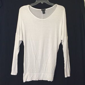 Rue 21 Long Sleeve White Dolman Top