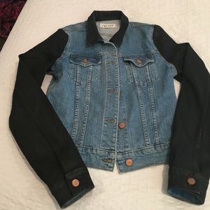 J Brand Bowie coated denim jacket, size m
