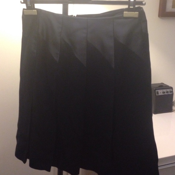 Black satin skirt