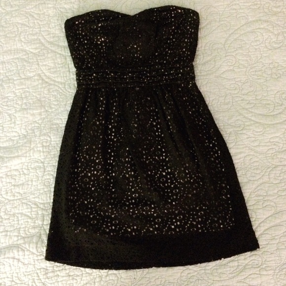 Pins & Needles Black Eyelet Dress