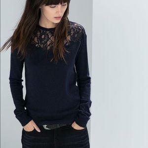 Zara Romantic Lace Sweater