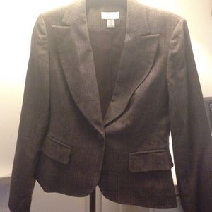 One button plaid blazer