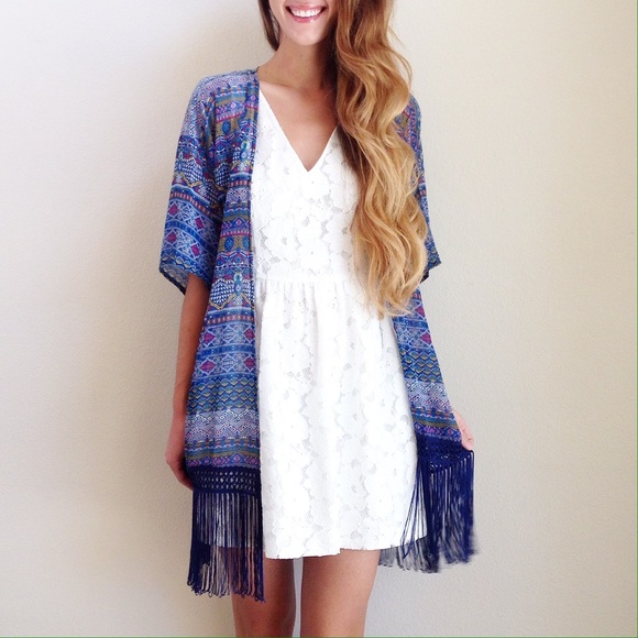 | new | fringe kimono - Picture 3 of 4