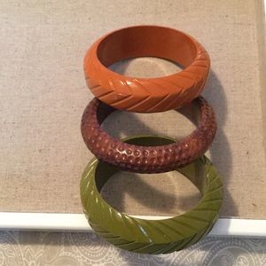 Three chunky bangles