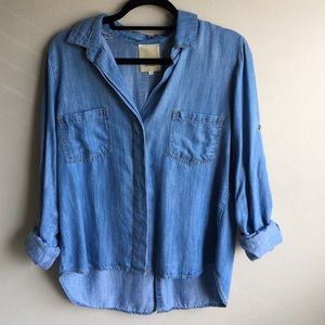 Anthropologie Chambray top