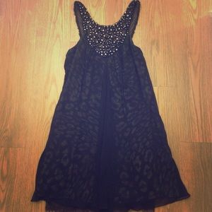 BCBGMaxAzria Rhinestone Black Dress
