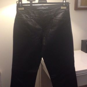 Black leather pants.